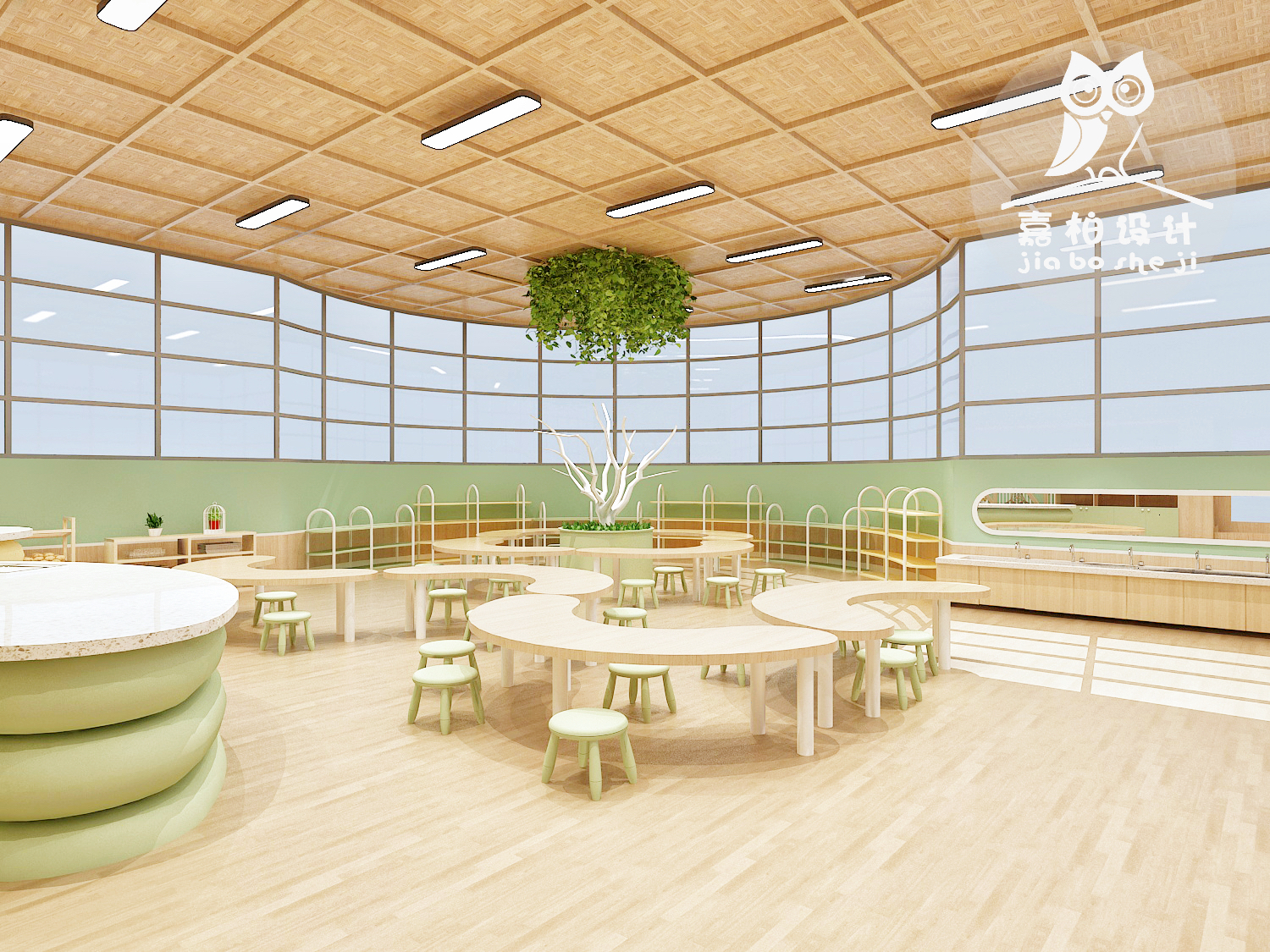 新安县实验幼儿园室内设计丨中国河南丨嘉柏儿童空间设计研究所-22