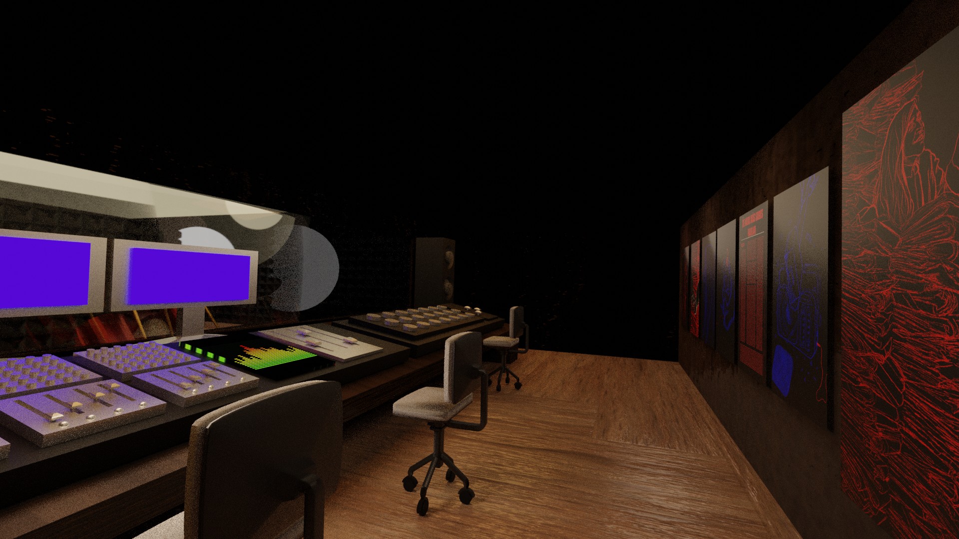 录音棚 3D 设计丨Ana Lázaro-4