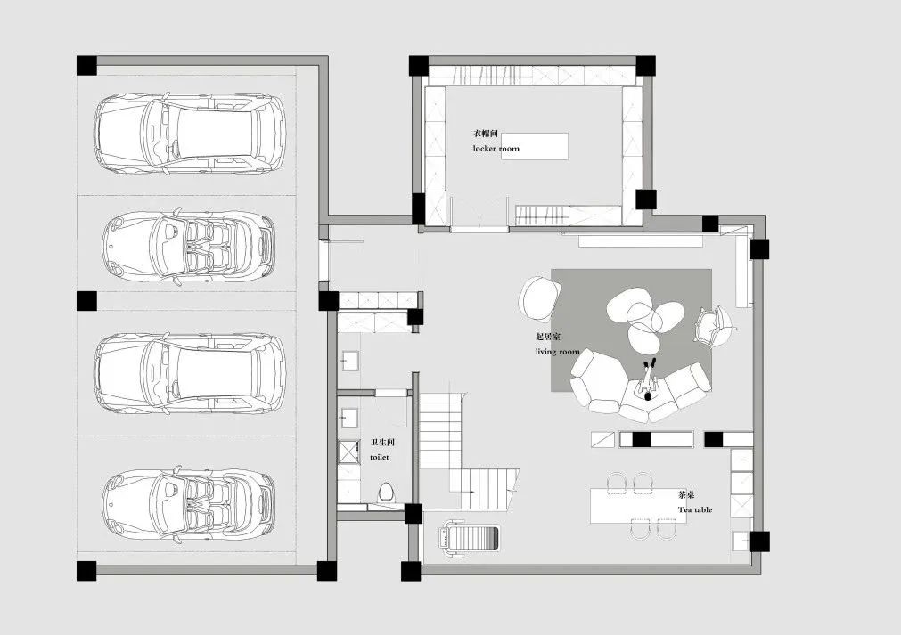 黑白灰的现代轻奢 · 龙悦湾别墅设计丨TK 设计&之和家居-15