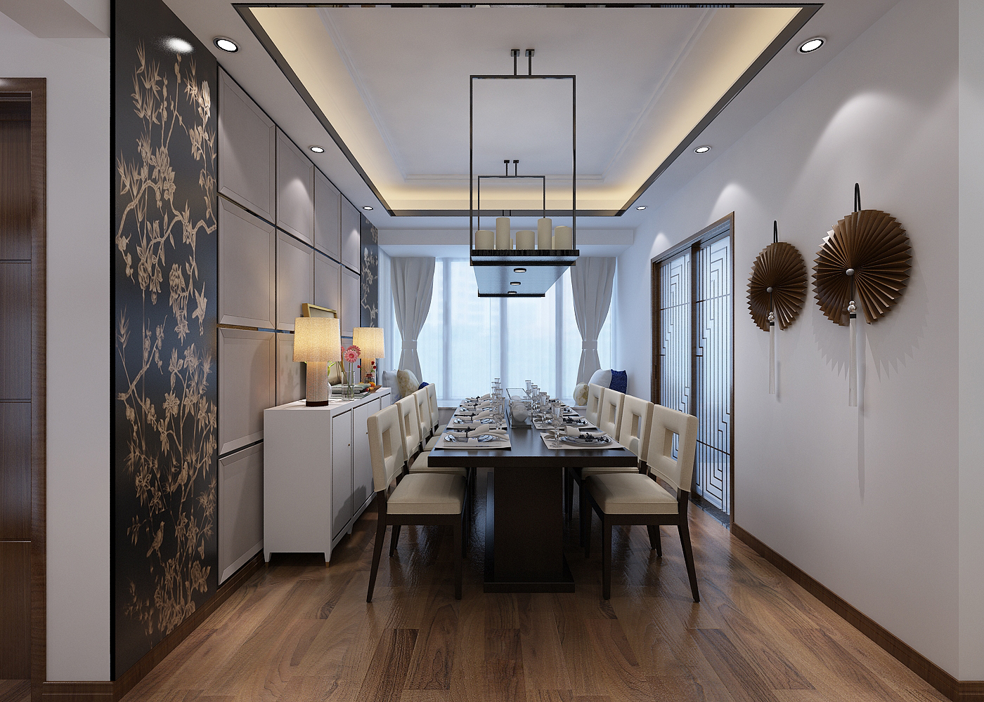 新中式 中式古典 奢华家装别墅样板房-18-44