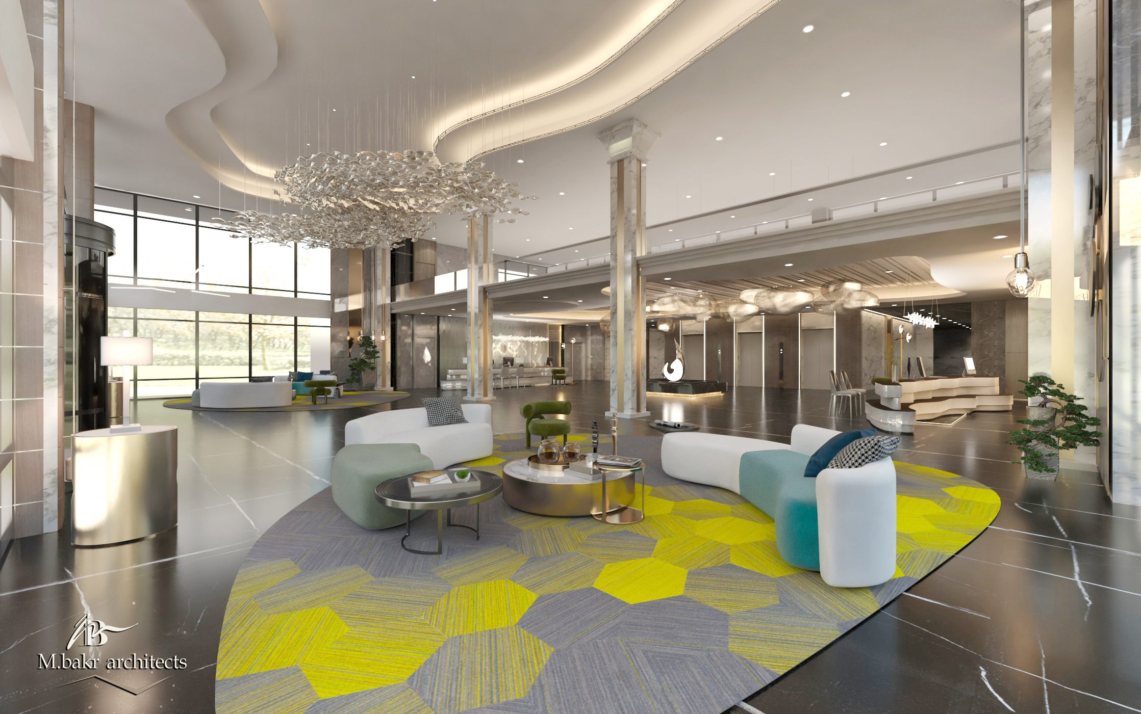 Design of a reception lobby for a hospital in Riyadh-4