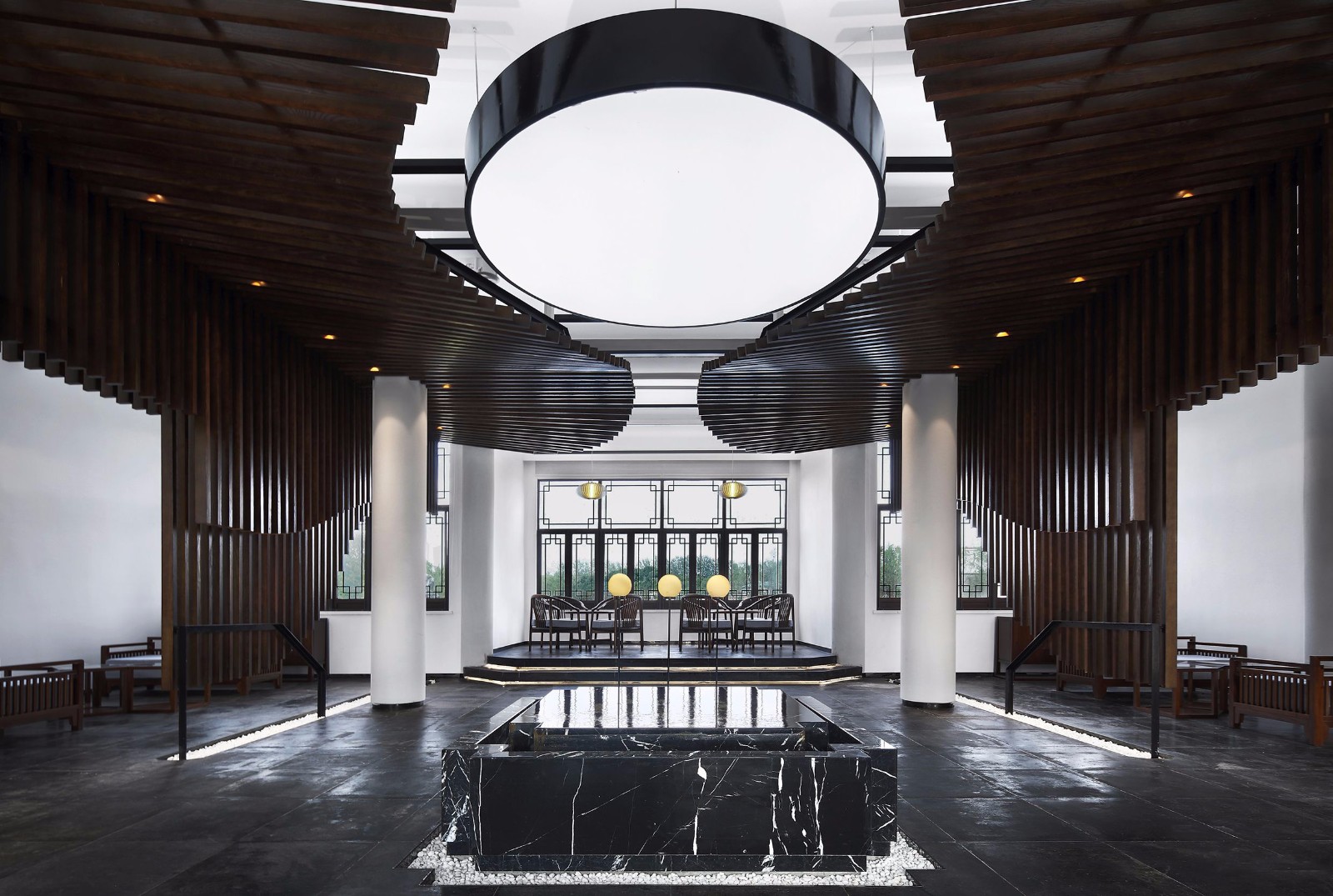 禅智鹤隐·扬州墓园办公空间新中式设计-4