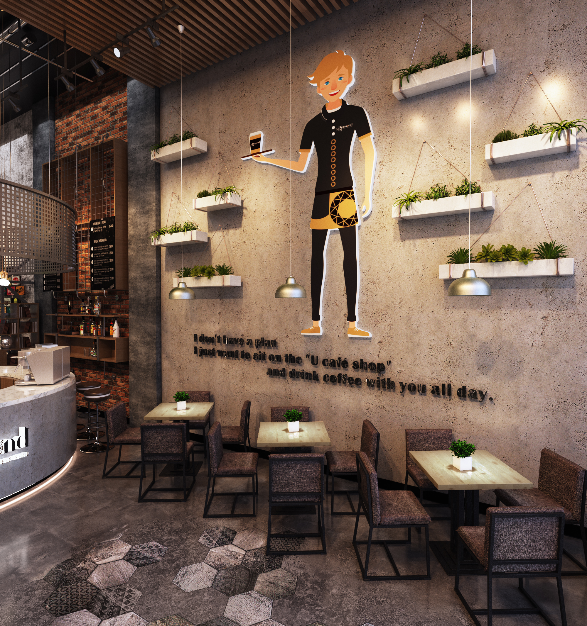 Diamond mug Coffee Shop Design-1
