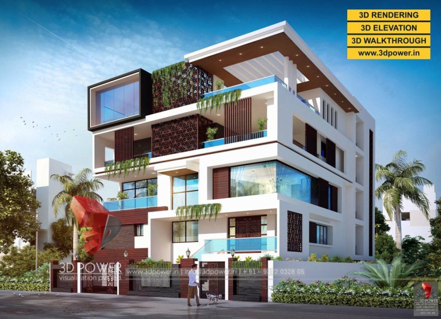 bungalow 3d design 3d walkthrough rendering-0