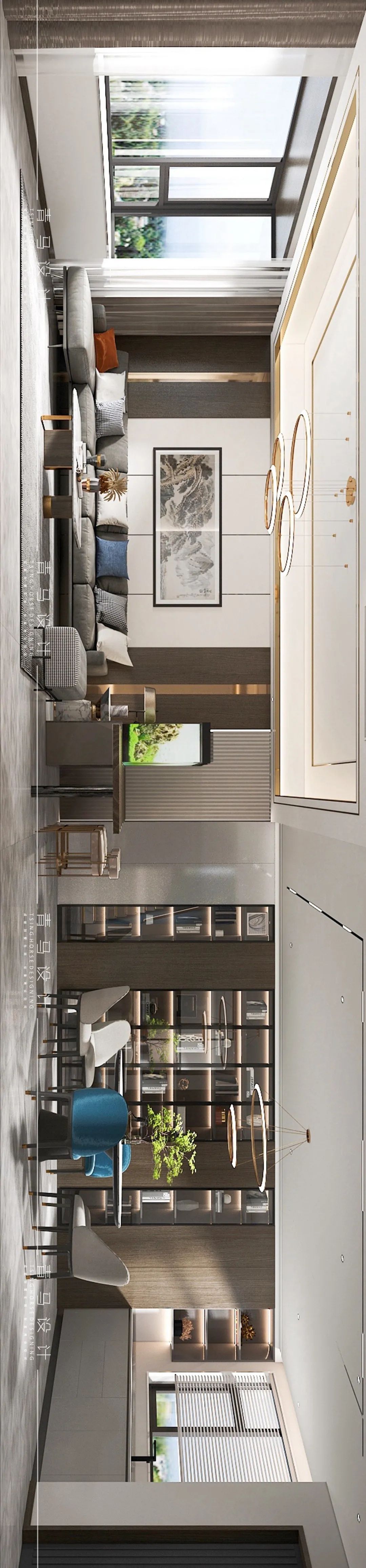 曲江大城·210㎡上叠现代简约别墅设计丨青马别墅空间设计-55