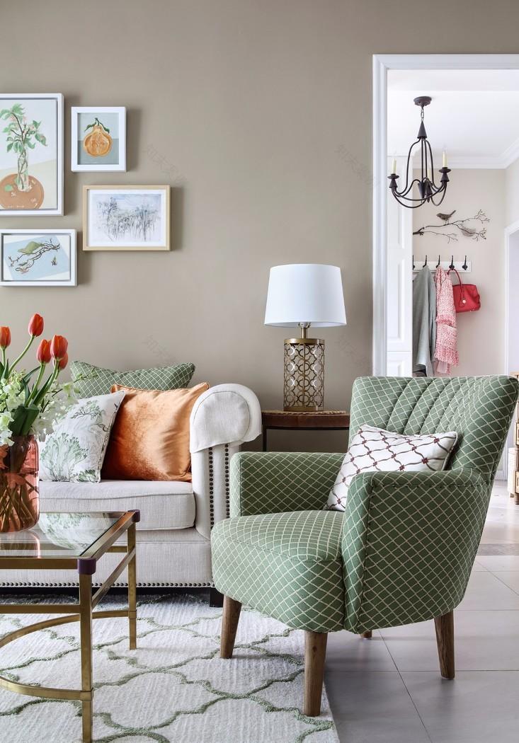 温暖如春的室内设计 | 生活阳台变门厅,橙绿搭配显活力-0