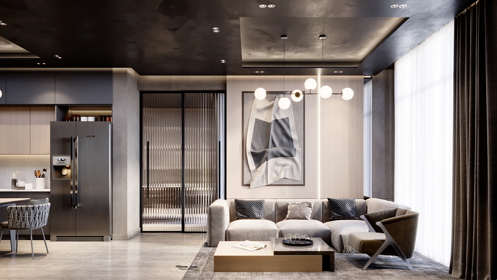 暗色调现代简约公寓丨M A S T E R-11