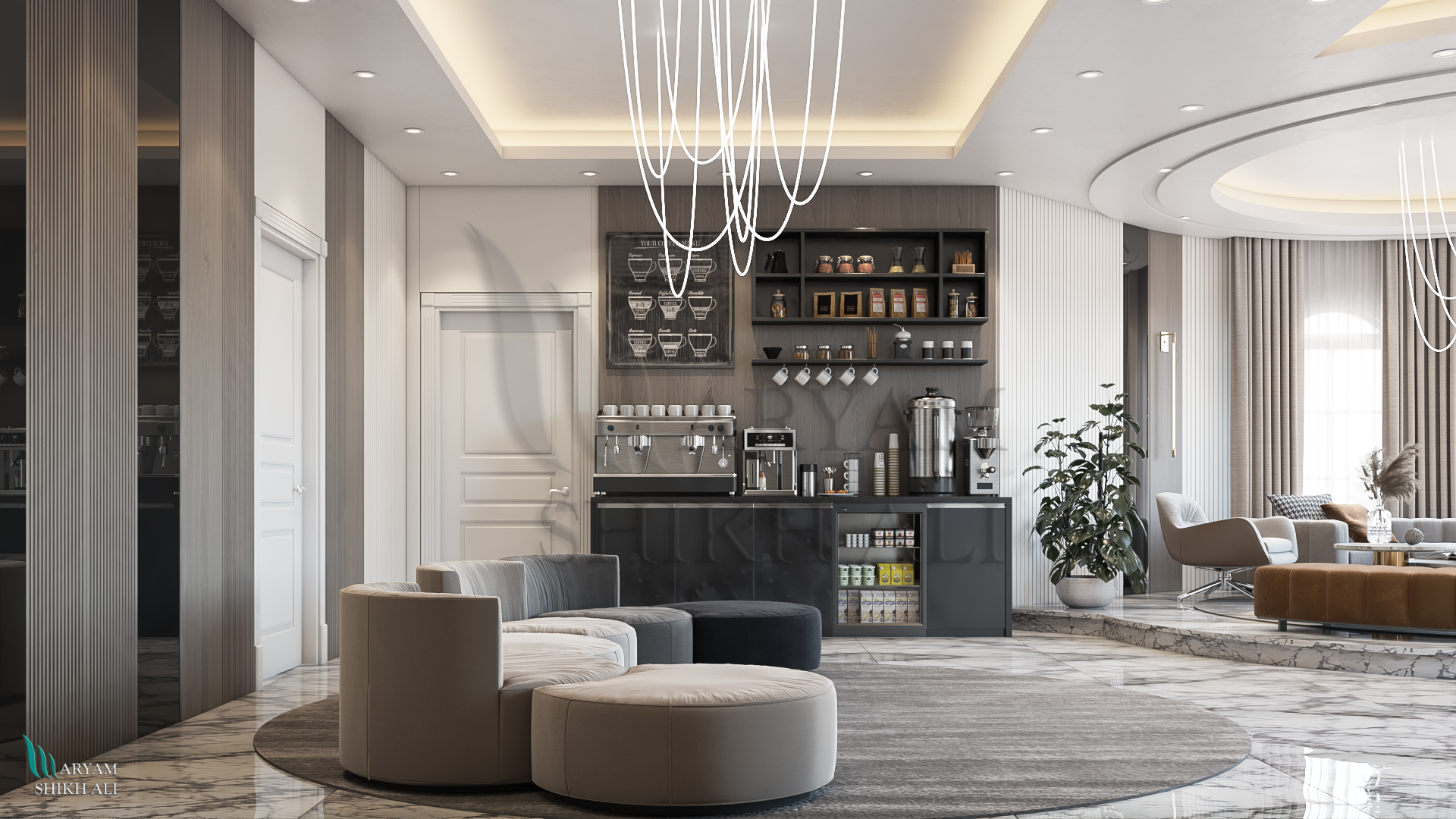 living area & coffe corner in villa (Apamia) Dubai-0