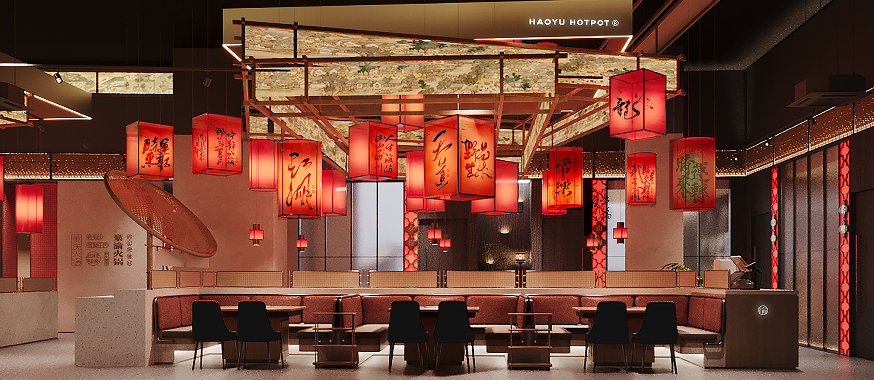 星月豪渝重庆火锅·迪拜店丨阿联酋迪拜丨魔戏空间设计,ABDdesign-44