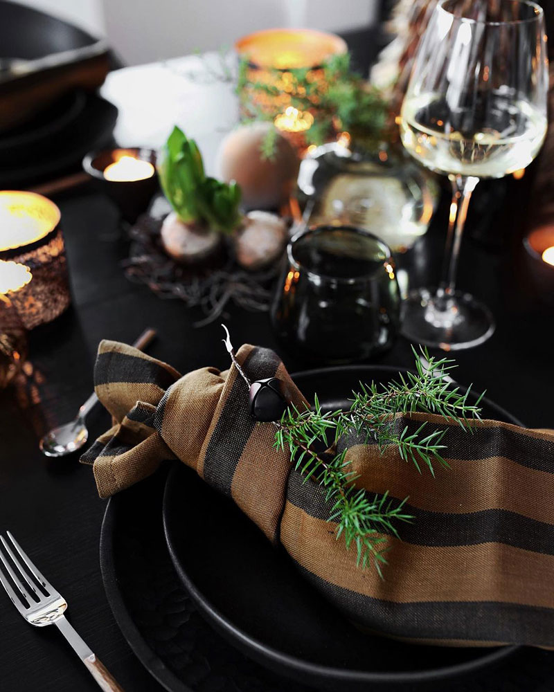 黑色魅力 | 挪威现代乡村风格的圣诞装饰-8