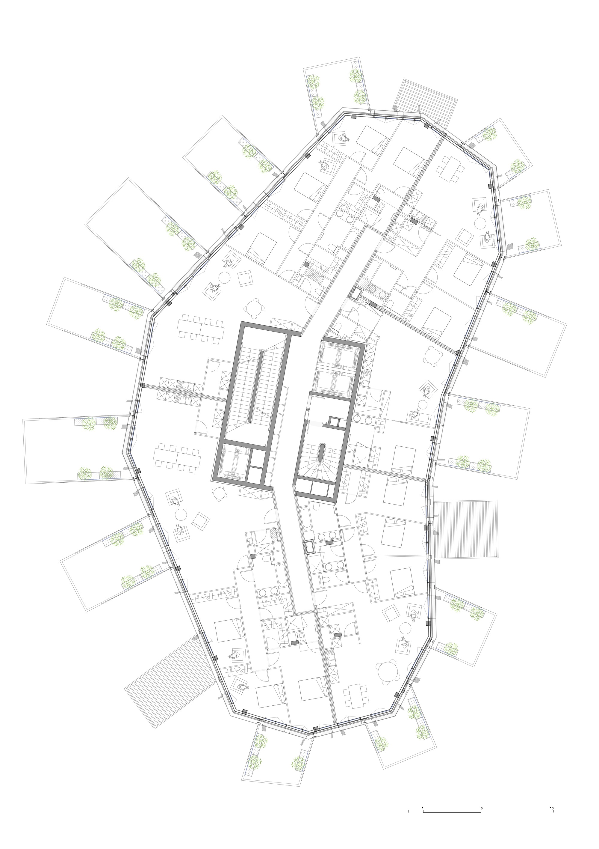 绿意盎然的法国蒙特利尔“L'Arbre Blanc”公寓大楼-17