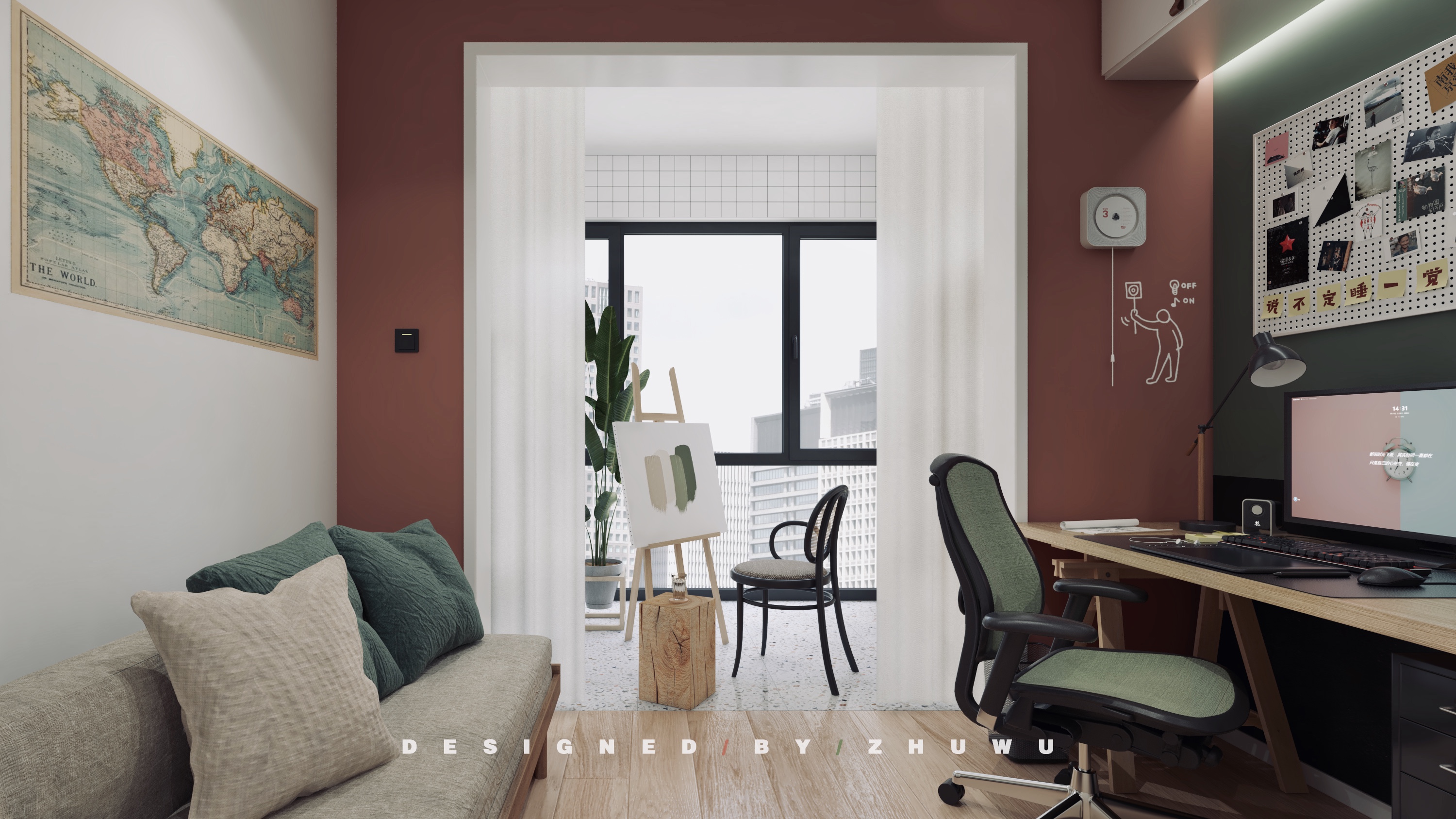 98㎡北欧复古混搭家装 | 低成本个性体验-44