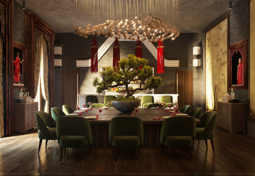 亚洲风格民族酒店概念设计丨Enze Architects-0