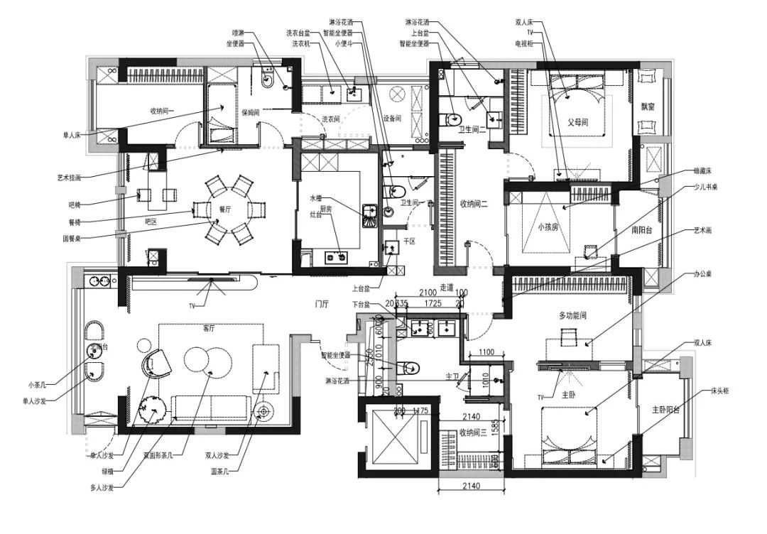 青林湾 210M²私宅丨红·设计软装-45