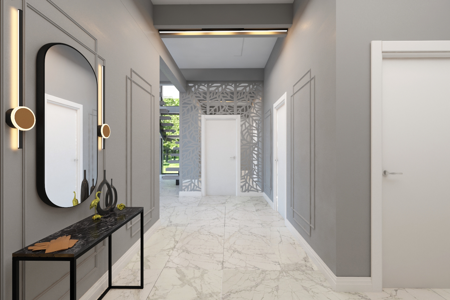 Светлый интерьер для дома фахверк-2