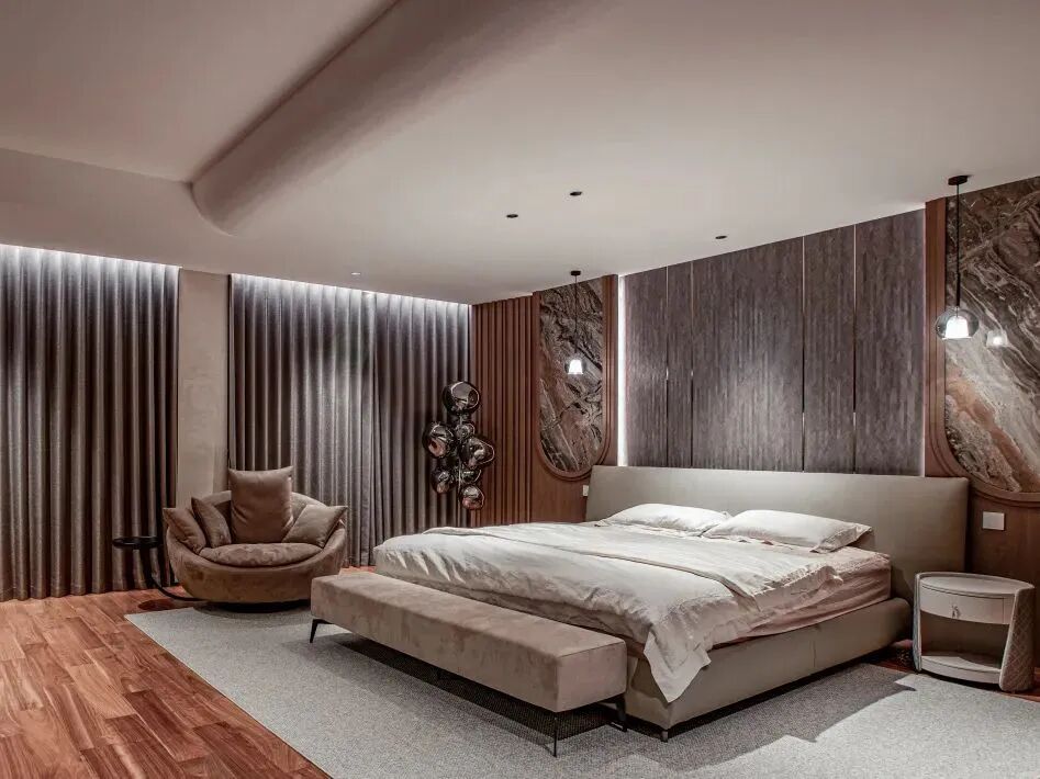 紫廷名苑 | 600㎡独栋别墅的优雅空间与灯光美学-73