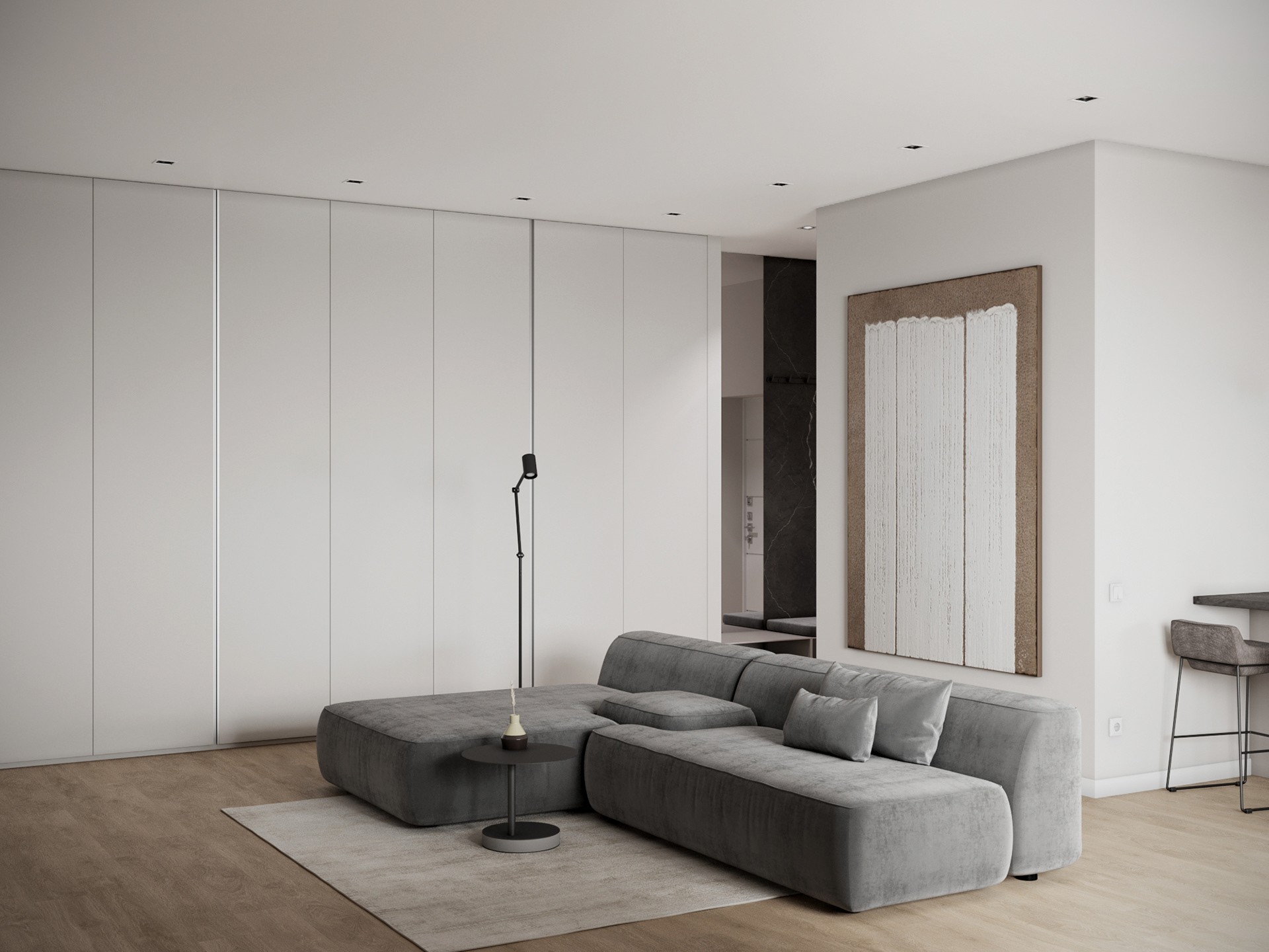 108㎡灰色系住宅设计-5