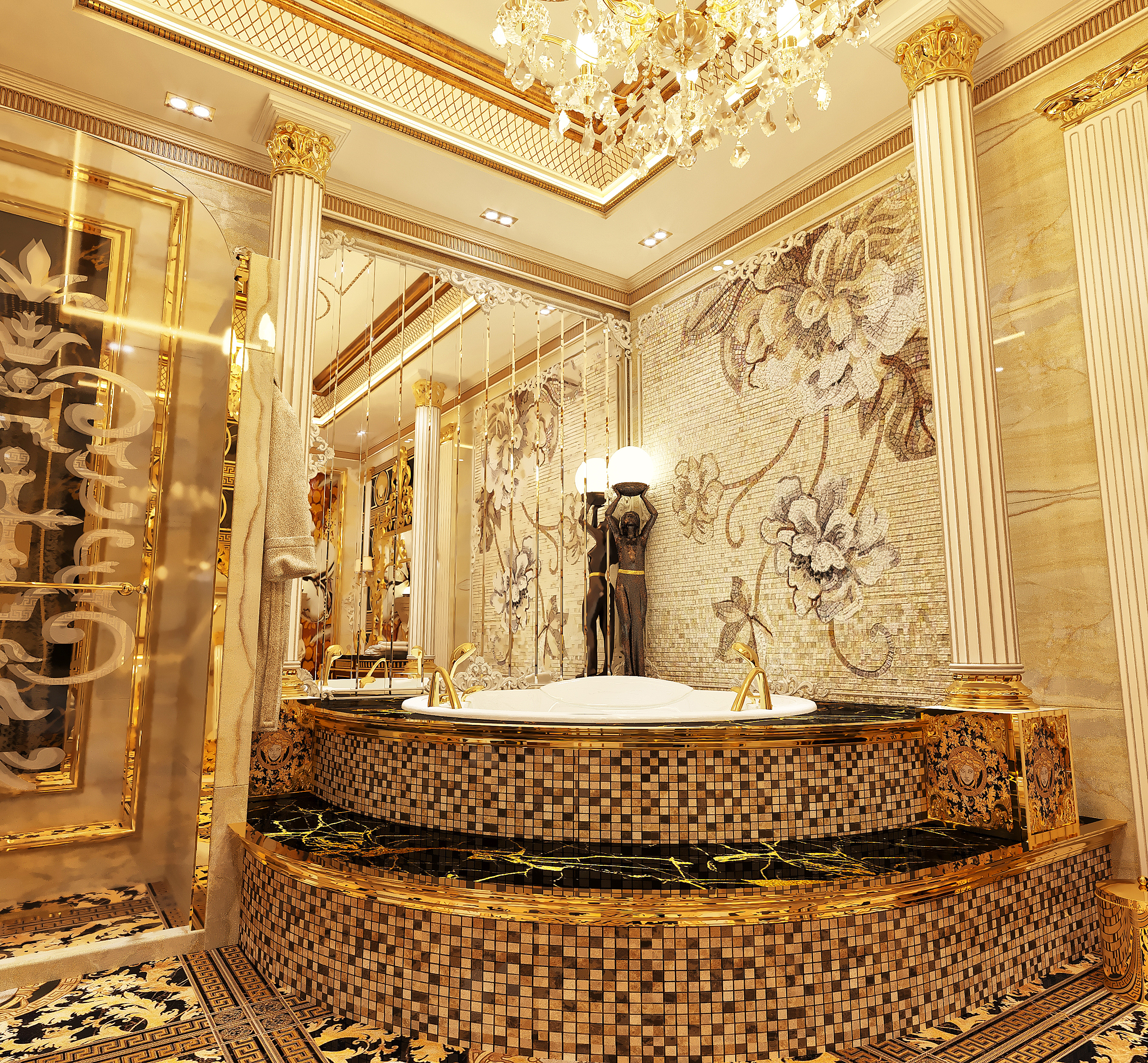 Classci Bathroom Design in Iraq-7