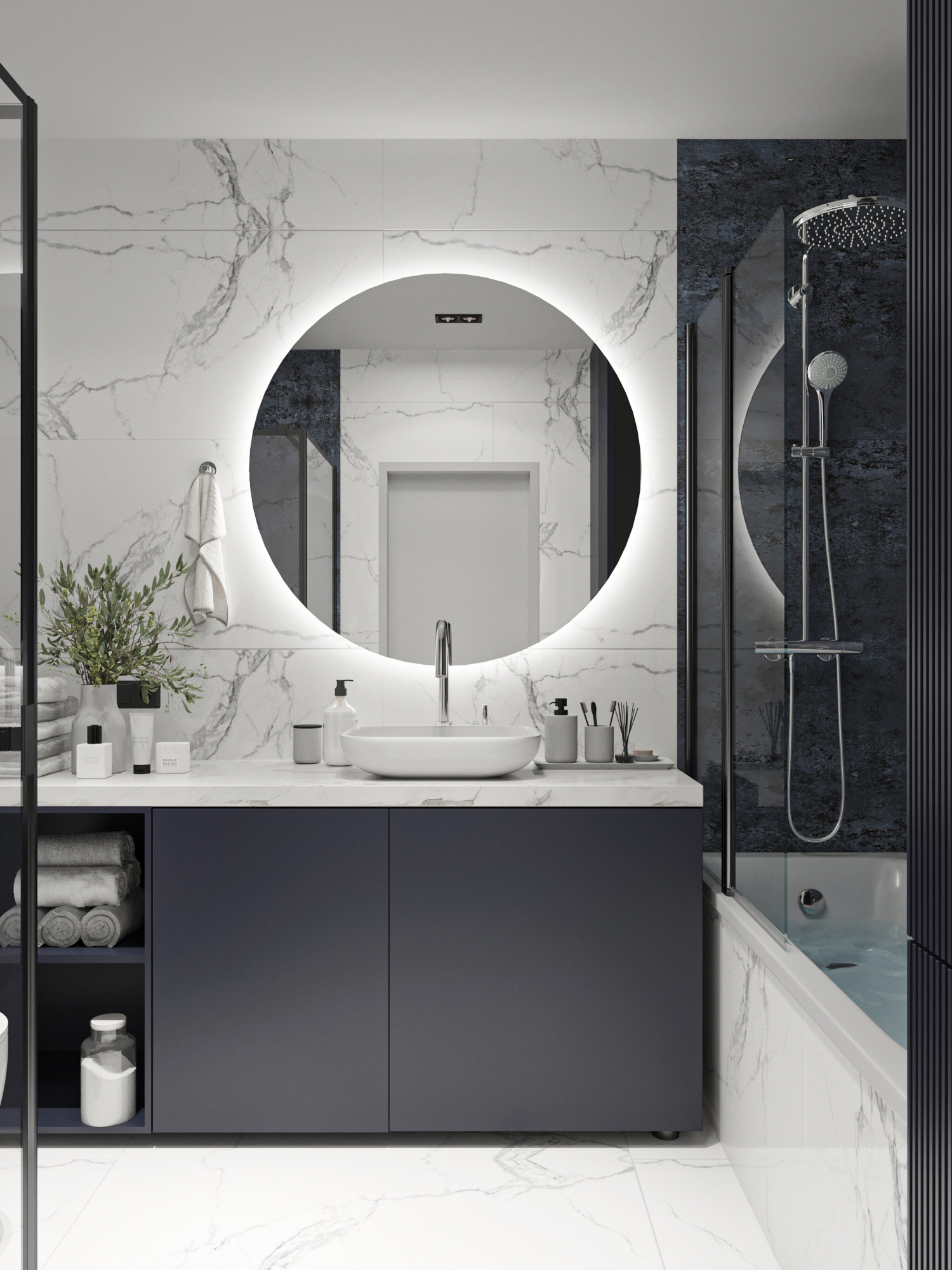 Дизайн Ванной комнаты ЖК "Минск-мир" г. Минск-0