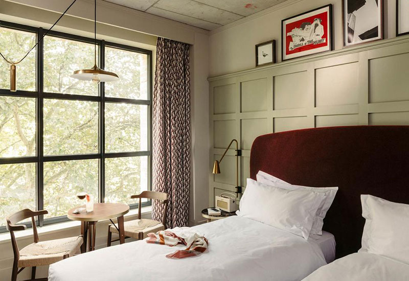 伦敦新霍克斯顿酒店 | 工业风几何印花的完美融合-10