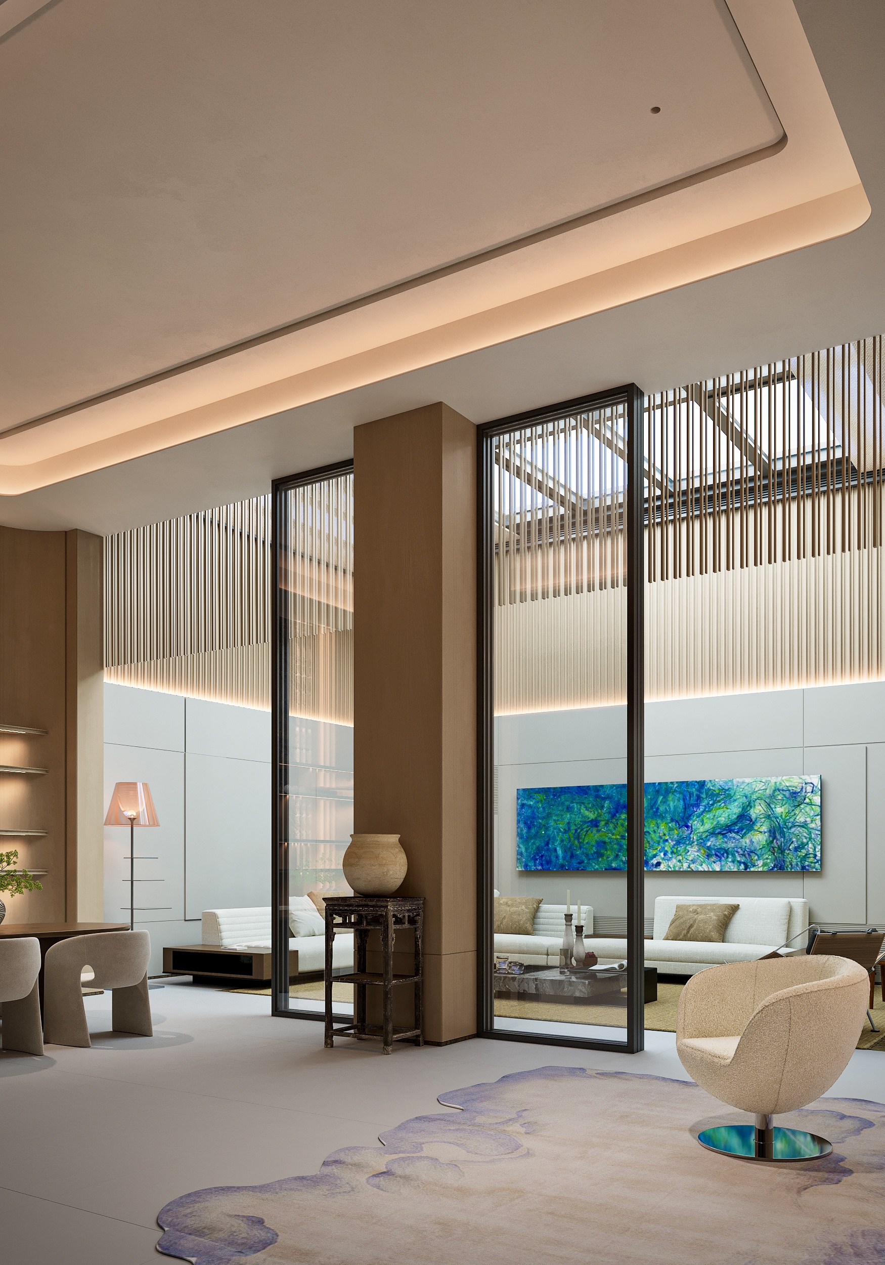 现代挑空别墅——佐尚视觉-4