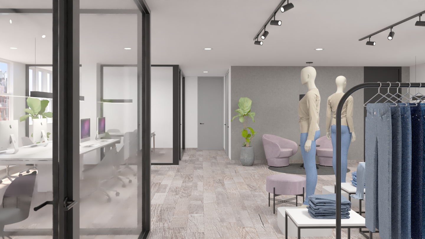 Interior design proposal, Jeans fabric offices+Showroom-4