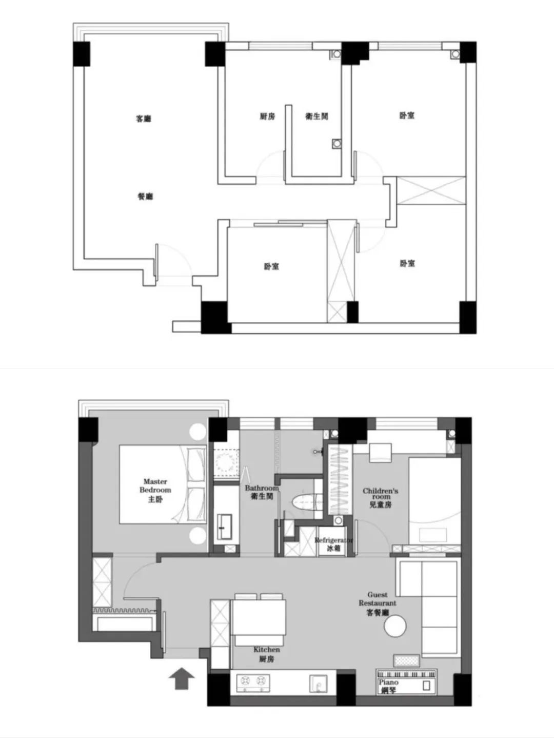 小黑屋变白变亮！揭秘室内设计"美白术"丨一宅一物设计工作室-74