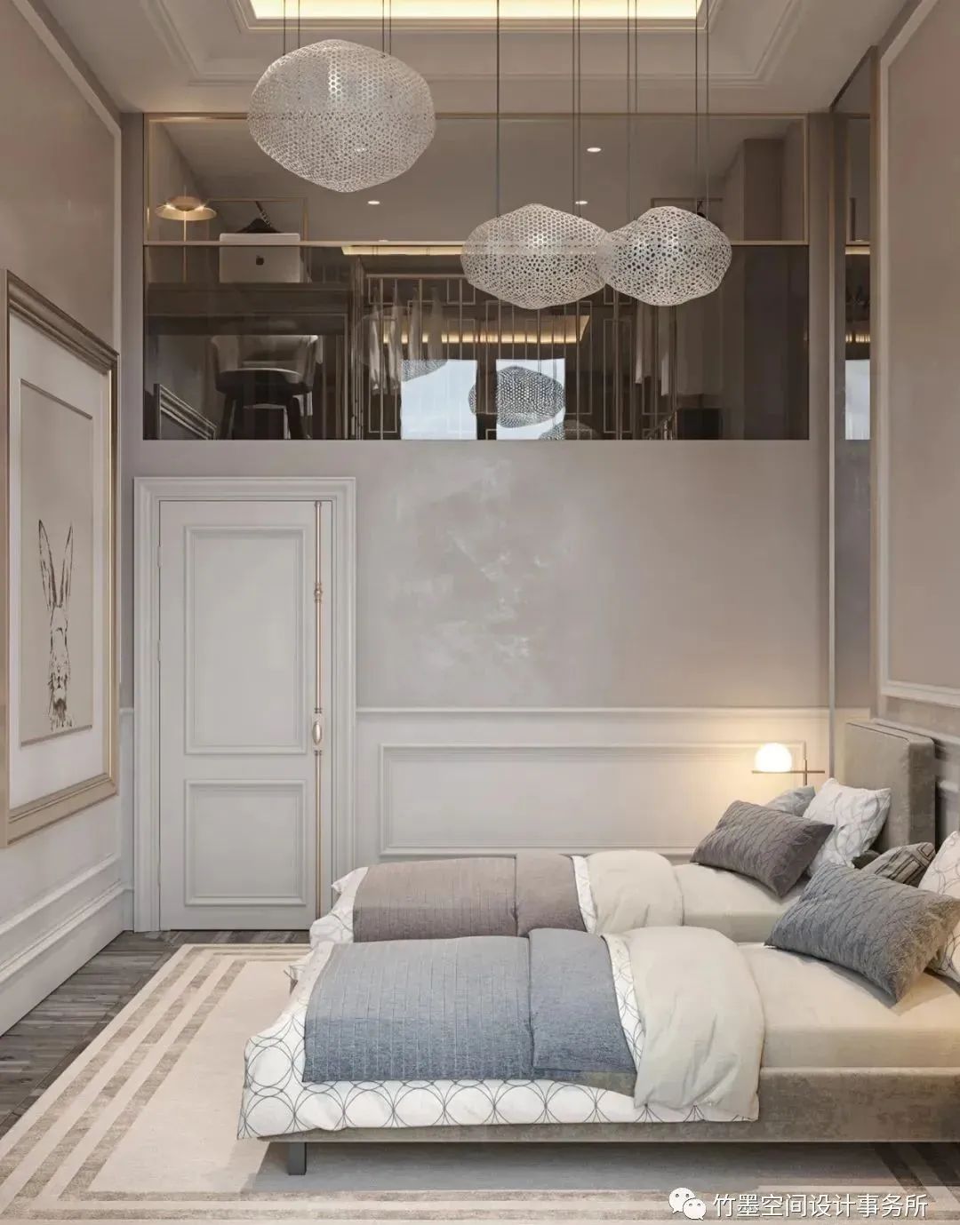 法式轻奢之美·竹墨空间设计事务所 200㎡艺术住宅-60