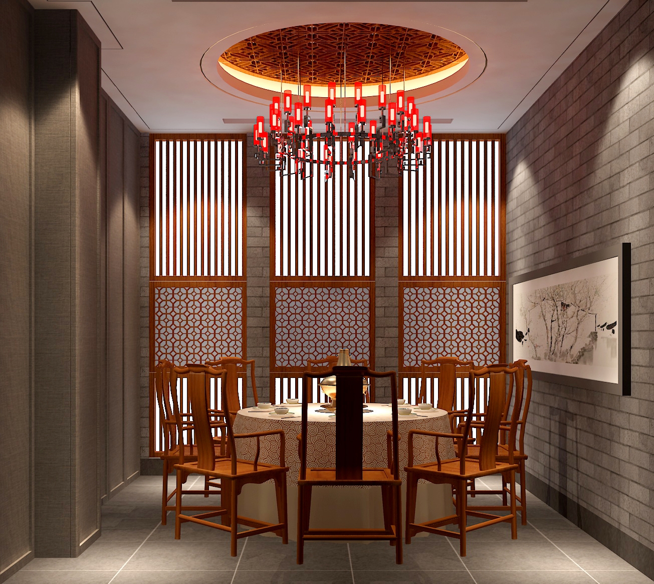 新中式风格奢华酒店餐厅 会所包房 包厢 包间 高清效果-2-27