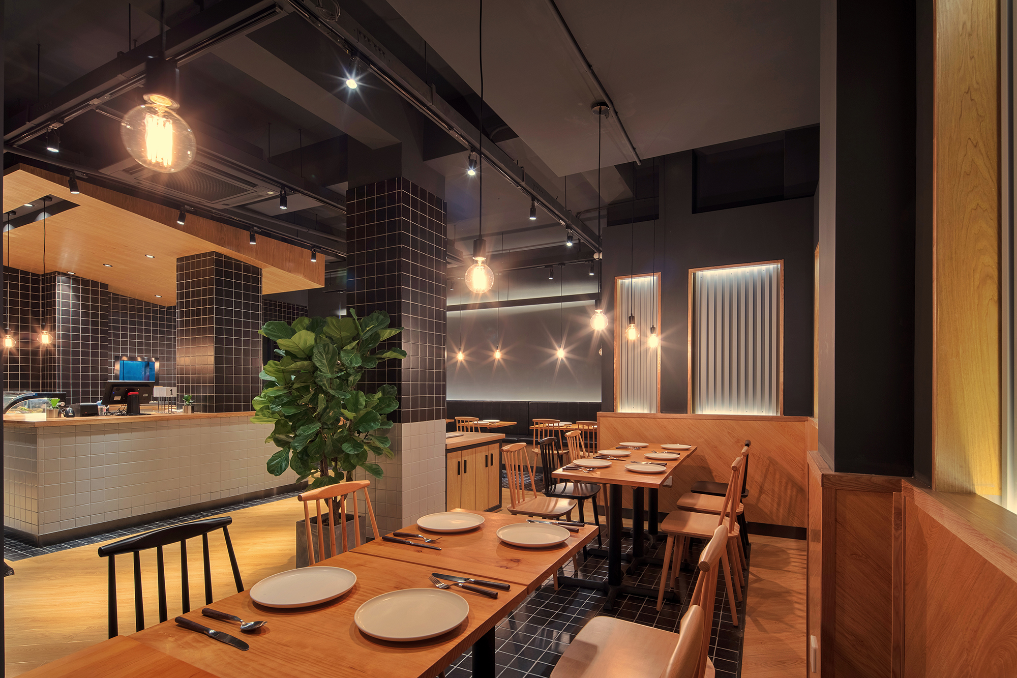 杭州上城区罗德轻食餐厅，百平米精致空间-14