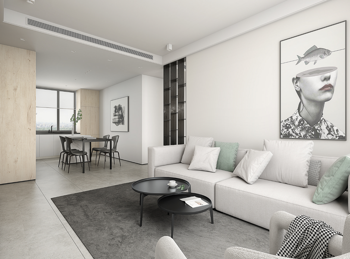 110㎡ 高级现代风 清新治愈-1