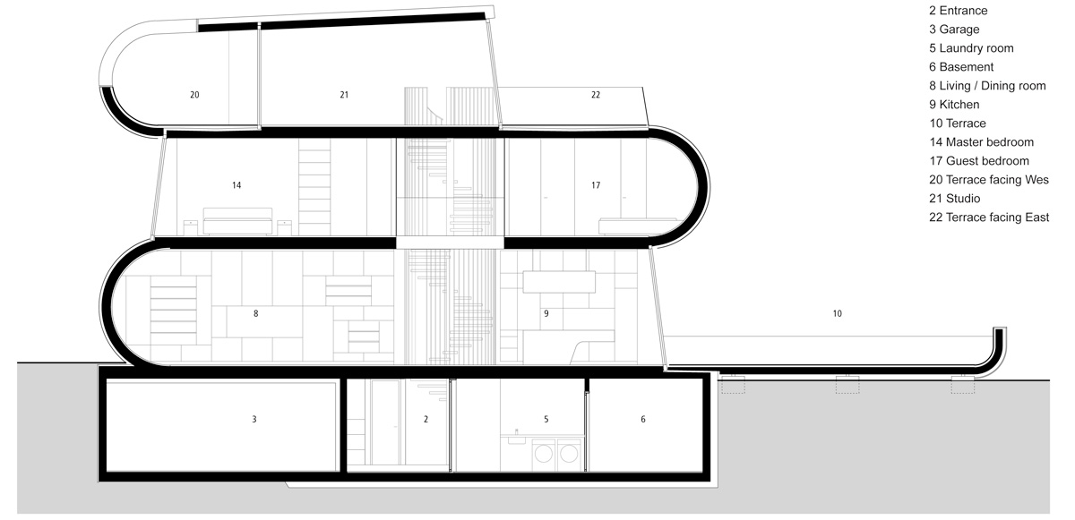 苏黎世湖边动态别墅 | Flexhouse 融入自然的室内设计-91