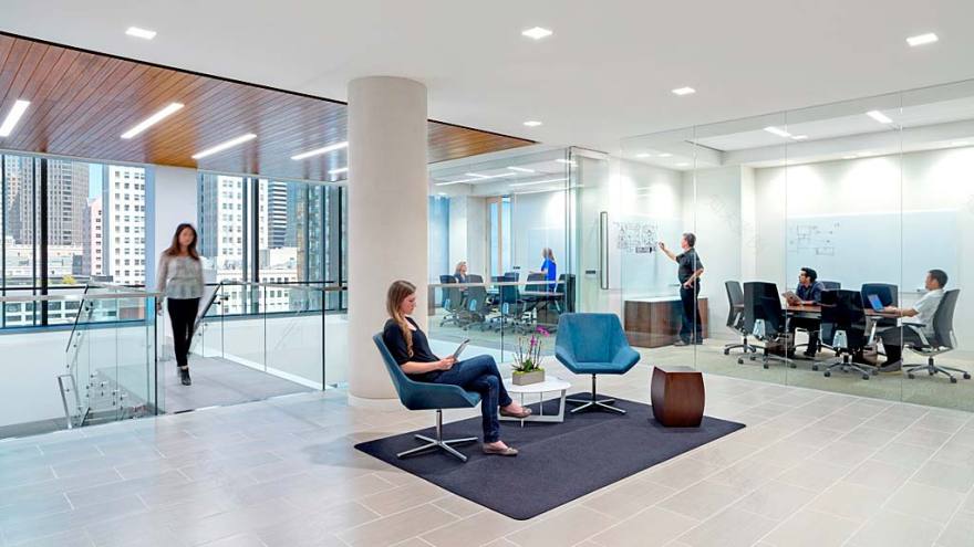 Gensler 打造 Riverbed 科技办公室 | 自然元素与科技的和谐共生-1