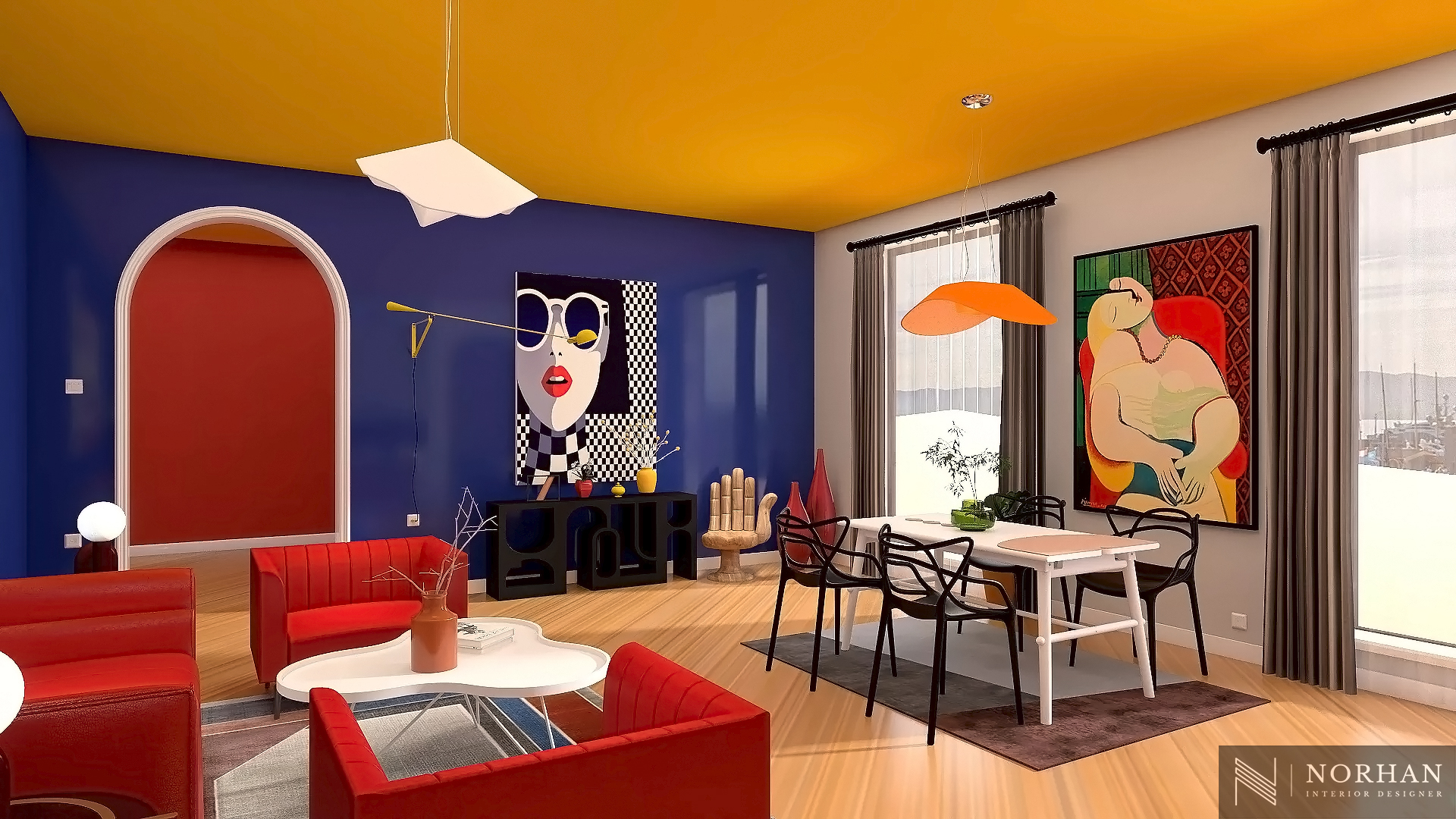 Piet Mondrian Inspired Interior Design-2