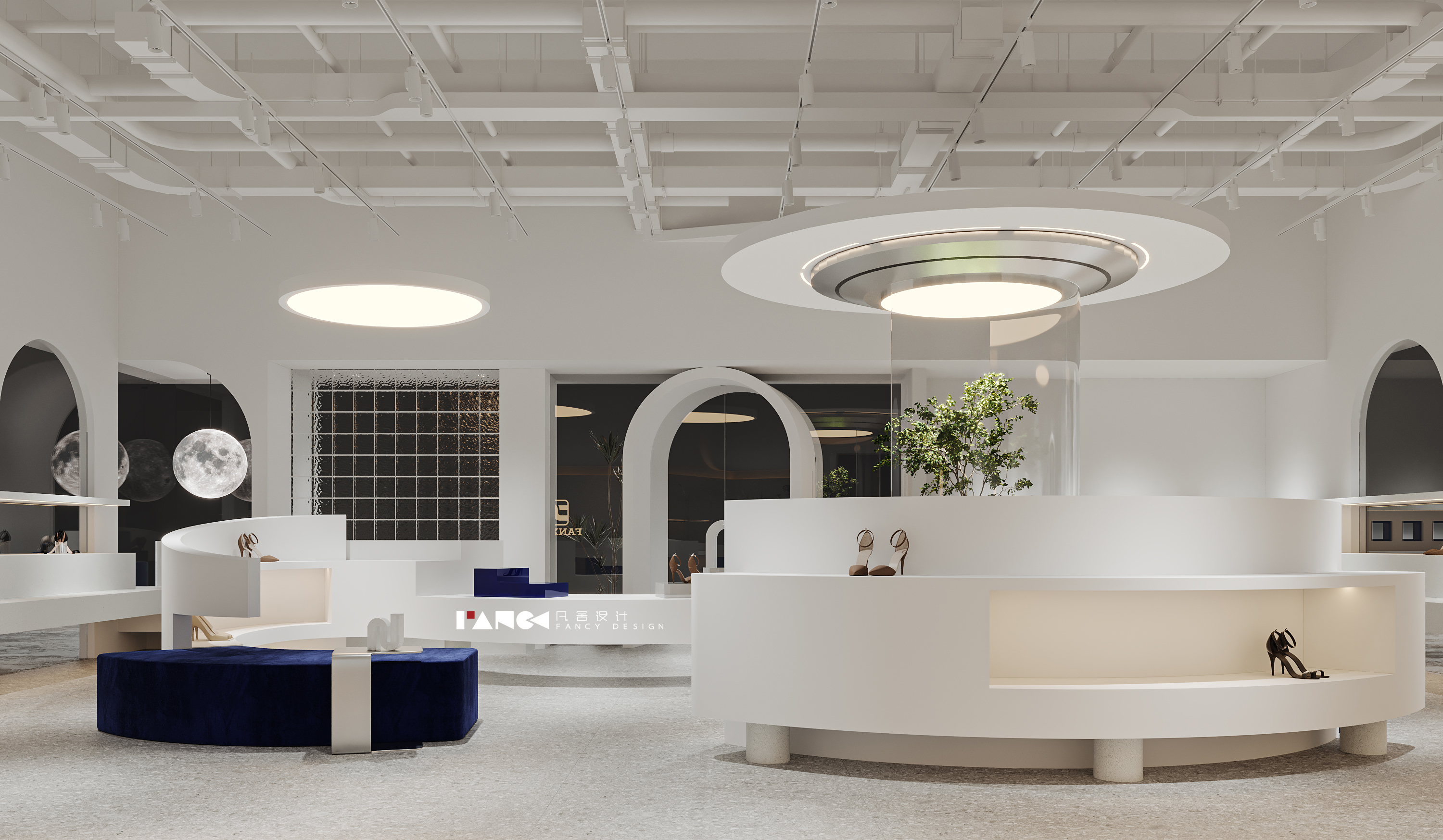 现代风格鞋店效果图表现-5