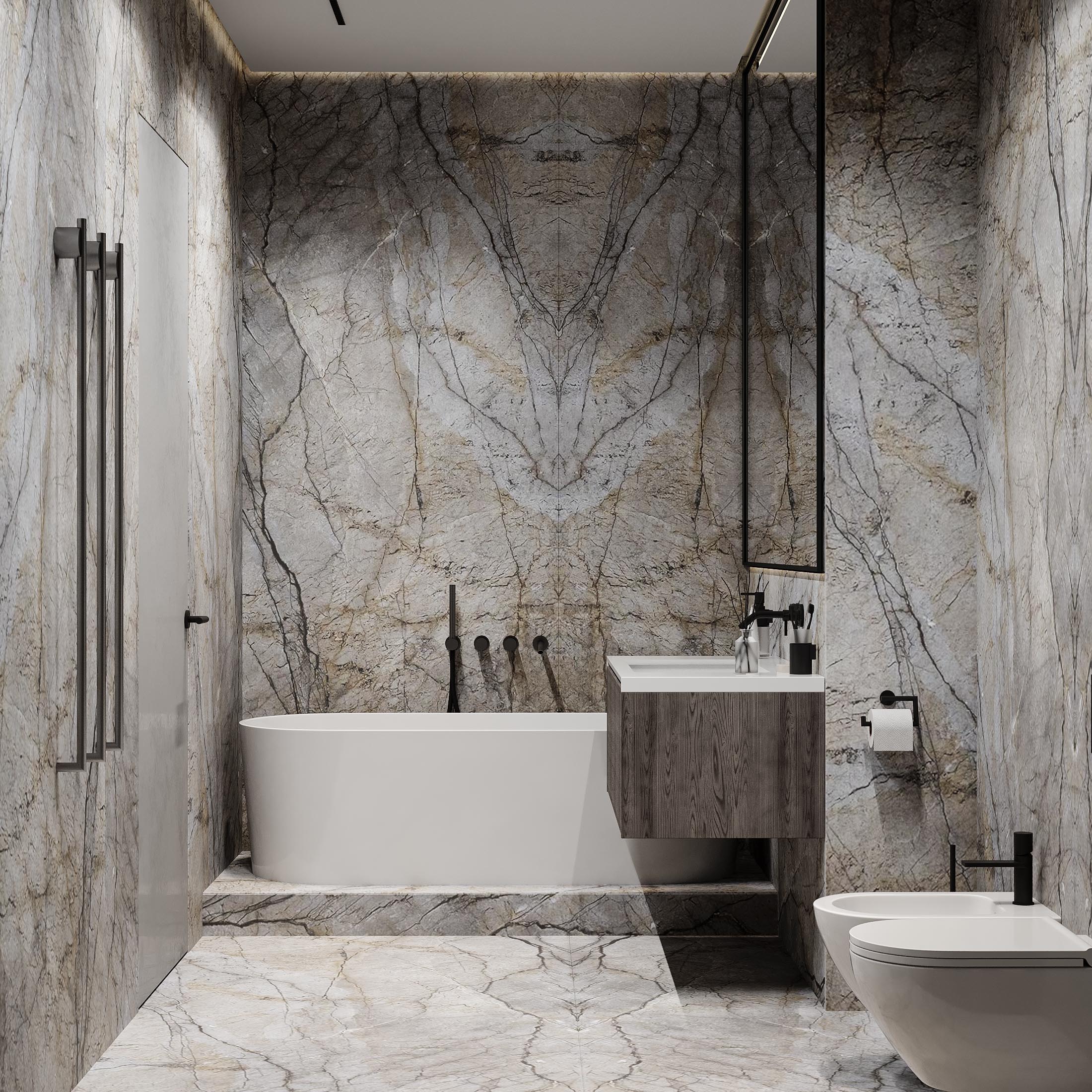 Modern dark apartment-23