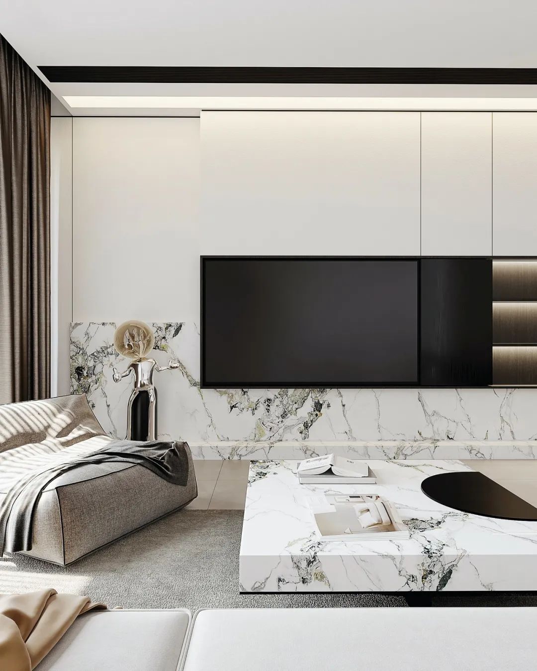 尚城舍影|100㎡简约轻奢三口之家-26