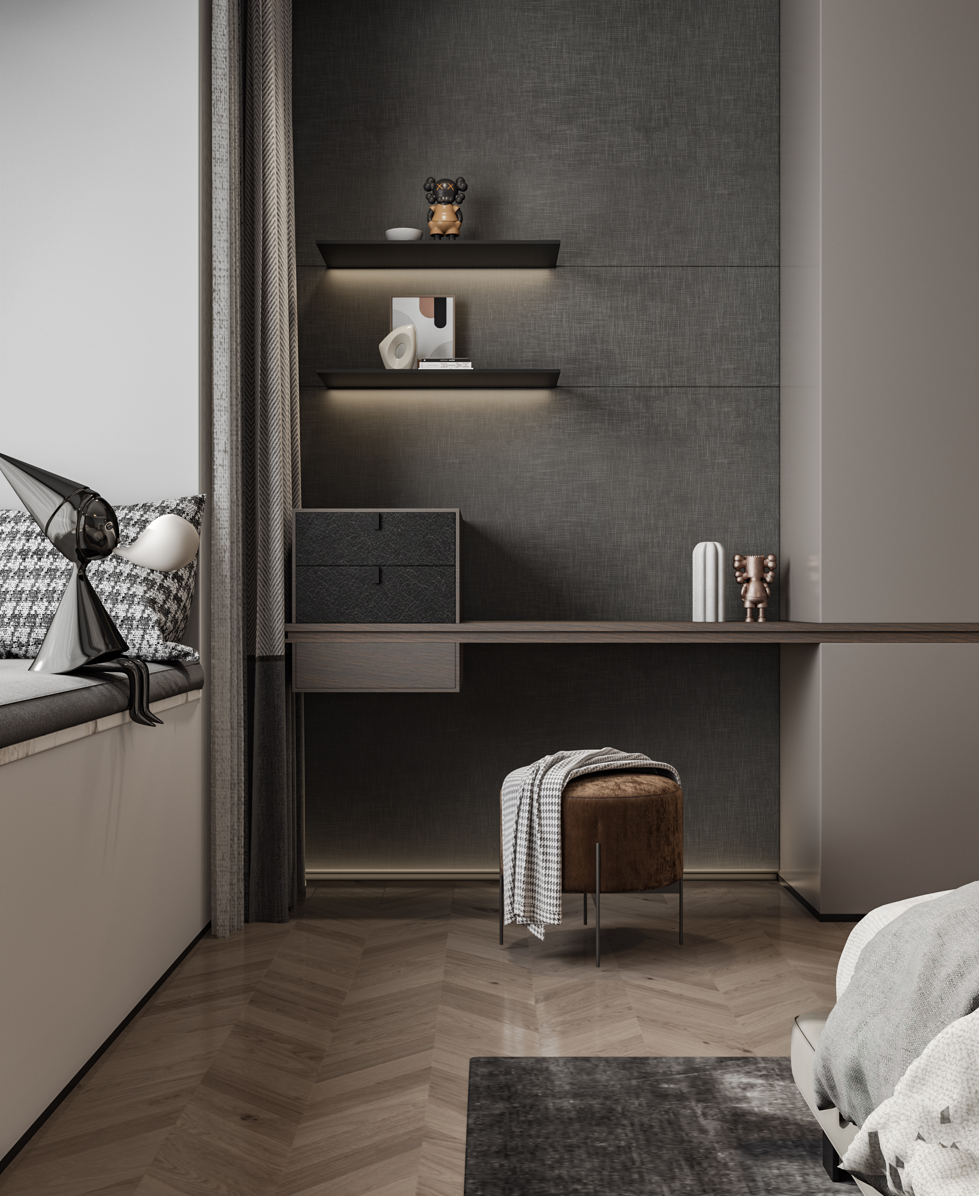 现代简约黑白风格装修-23