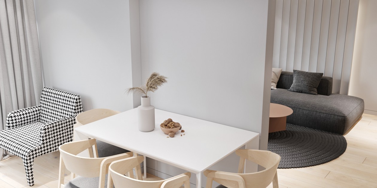 65平 简约白色系空间设计！-7