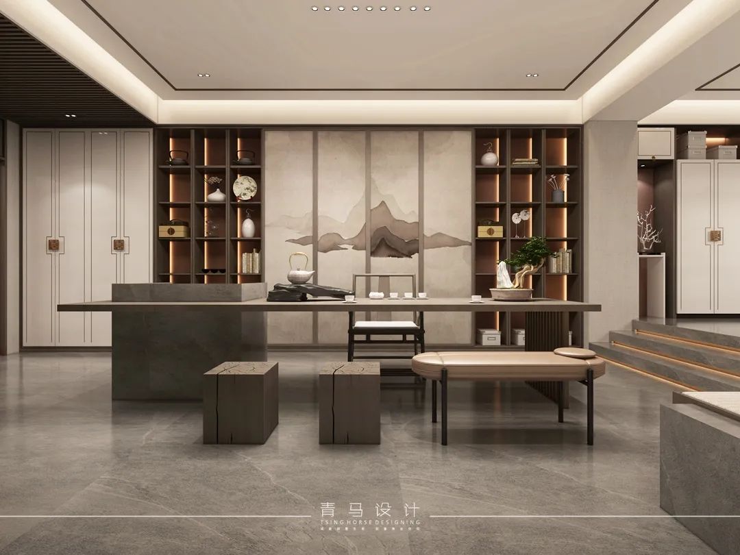 现代中式叠拼别墅设计丨青马别墅空间设计-65