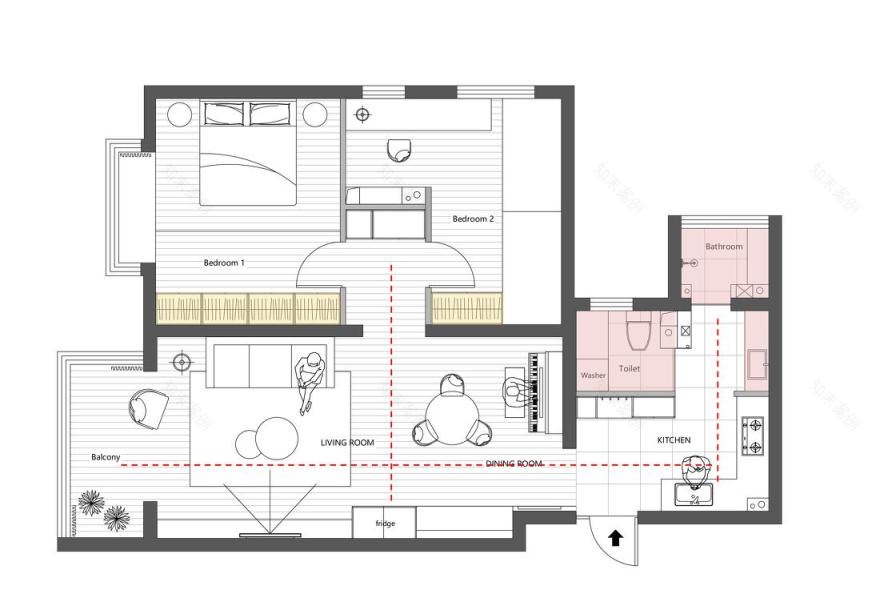 复古墨绿·古铜居住空间设计-7