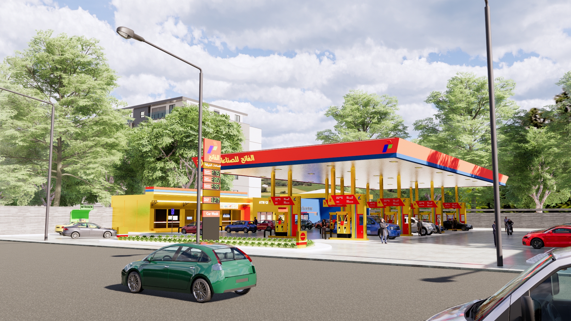 محطه بنزين علي طريق سريع-21