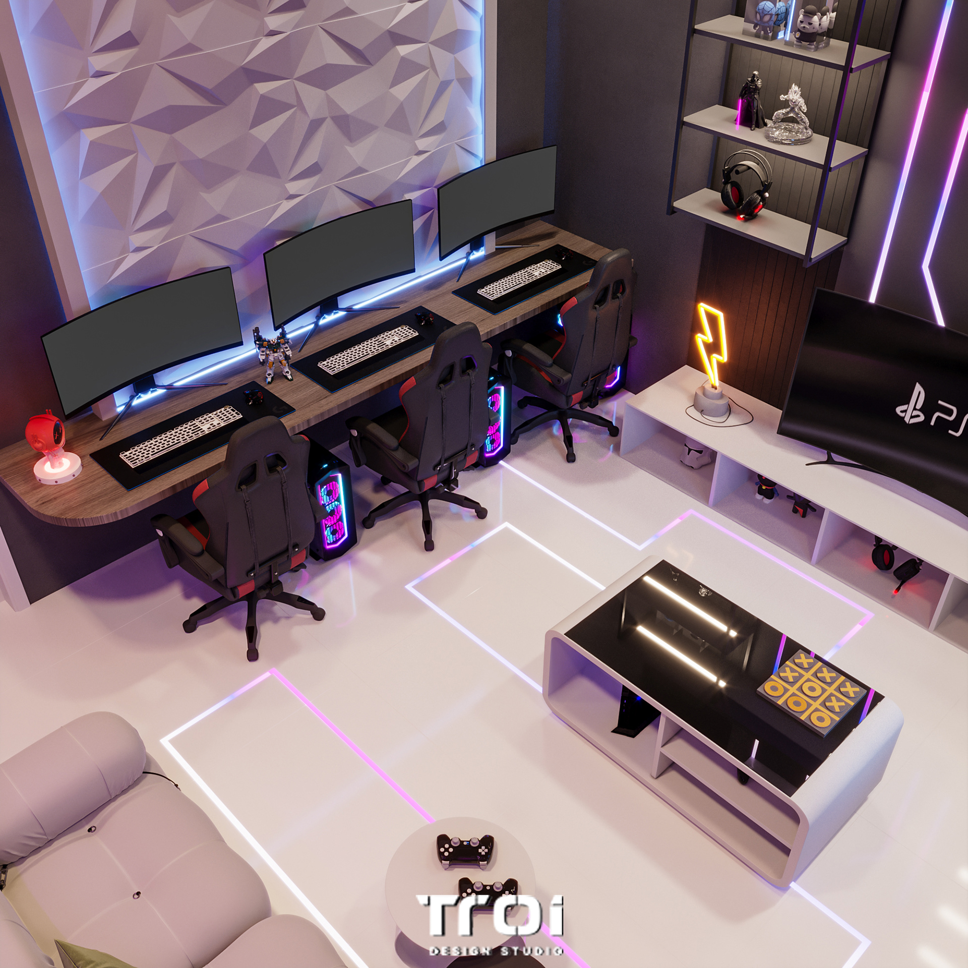 现代风格游戏室设计丨Troi Design Studio-18