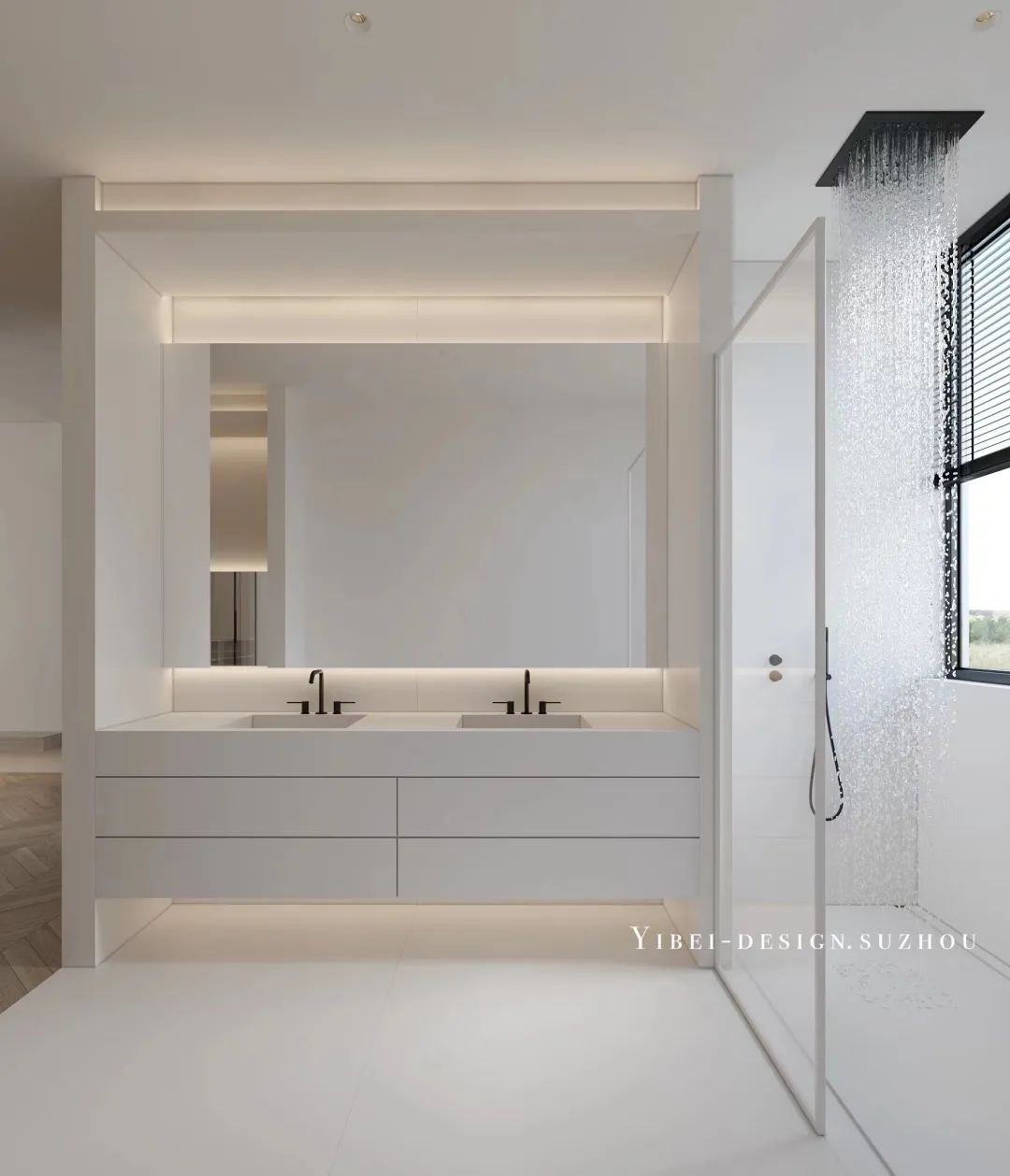 纯白极简原木空间家装设计丨中国苏州丨YIBEI DESIGN-36