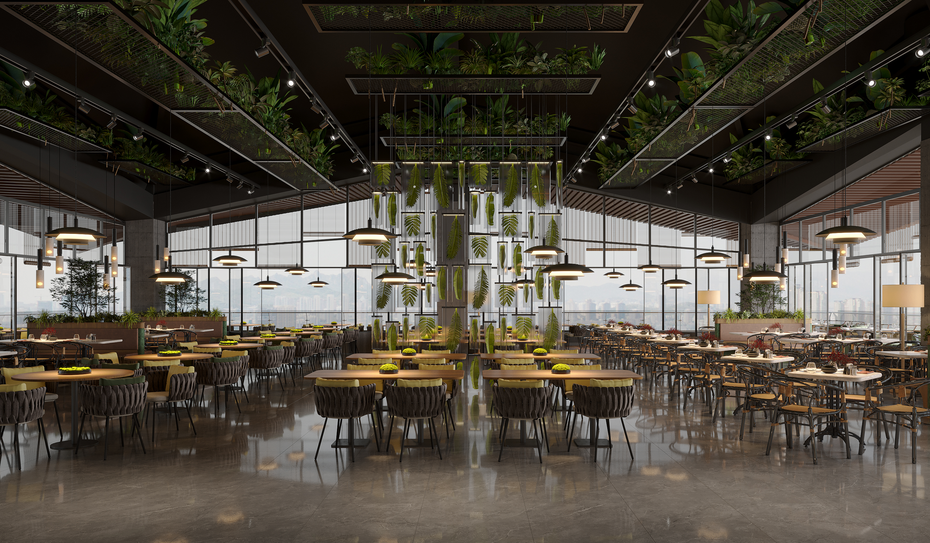 餐厅 （新中式跟工业风）混合-0