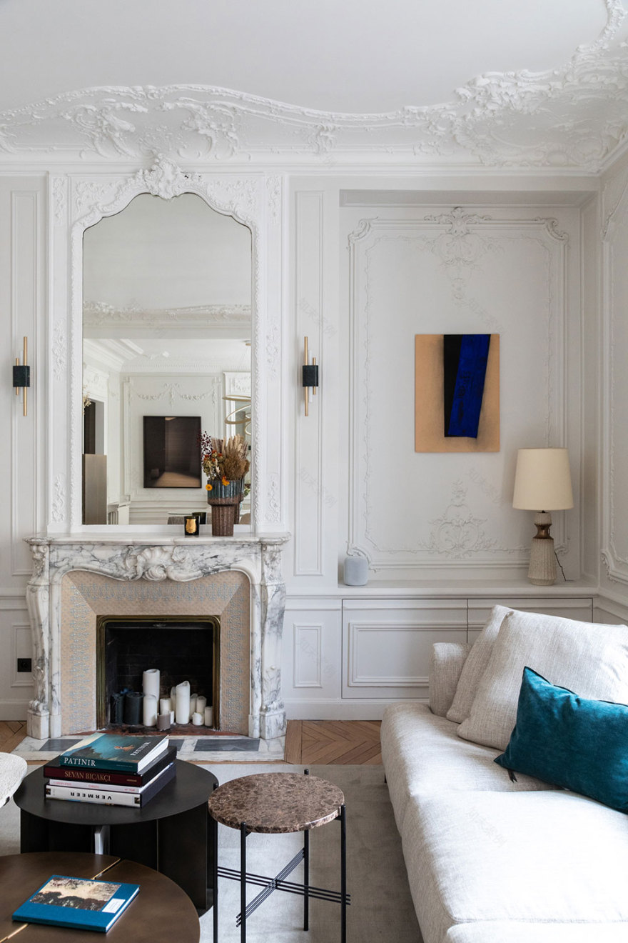 巴黎中心哈斯曼建筑优雅公寓设计-6