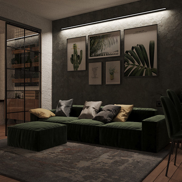 46·5平单身青年一居室公寓室内设计-6