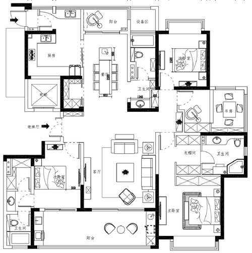 180㎡简美风格装修实景，平和中的精致，宁静中的浪漫-6