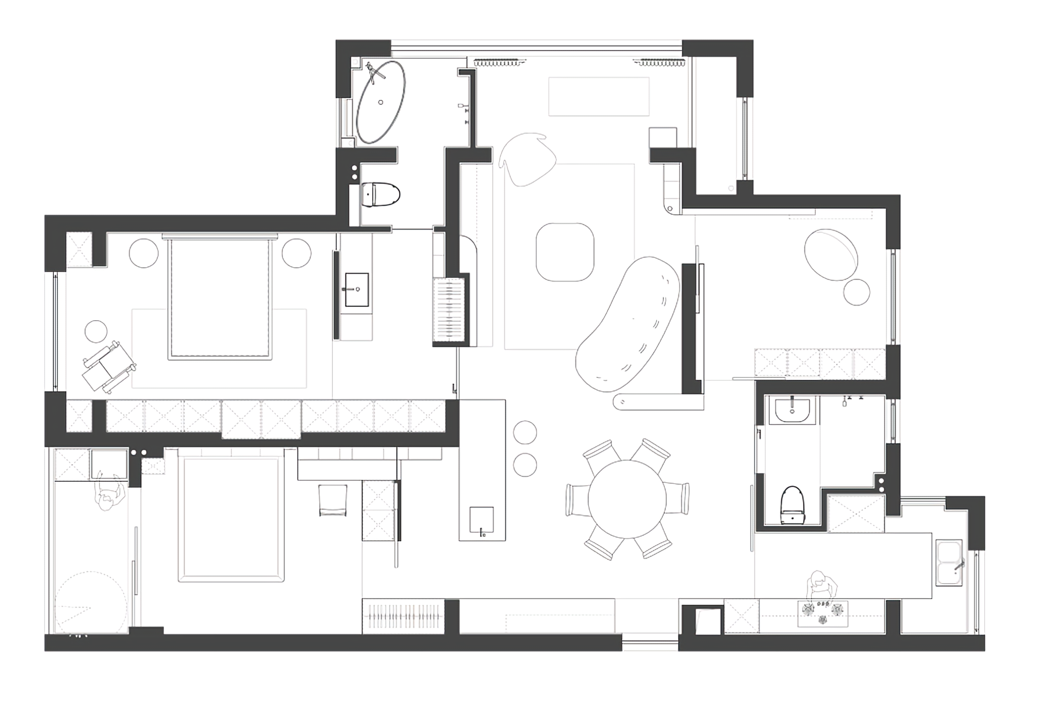 现代简约风私宅丨中国广州丨六品设计-67