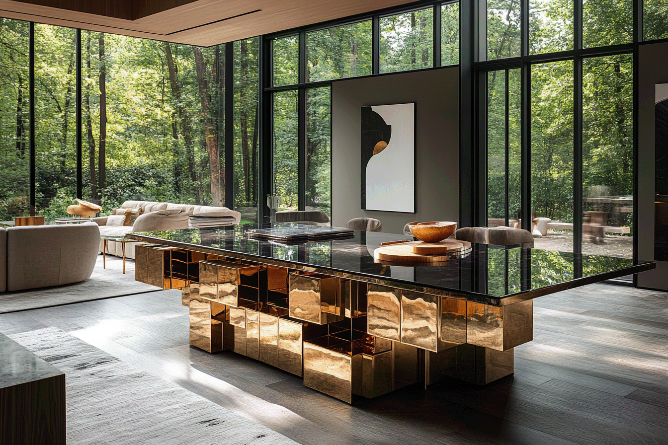 一个功能性艺术厨房岛台-21